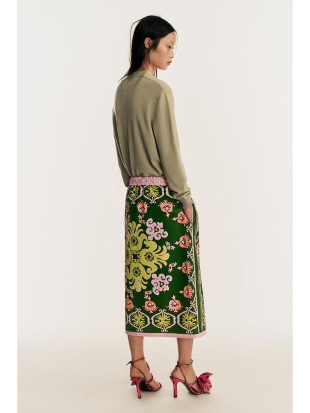 ZARA LIMITED EDITION PRINTED MIDI SKIRT 8002/800/020